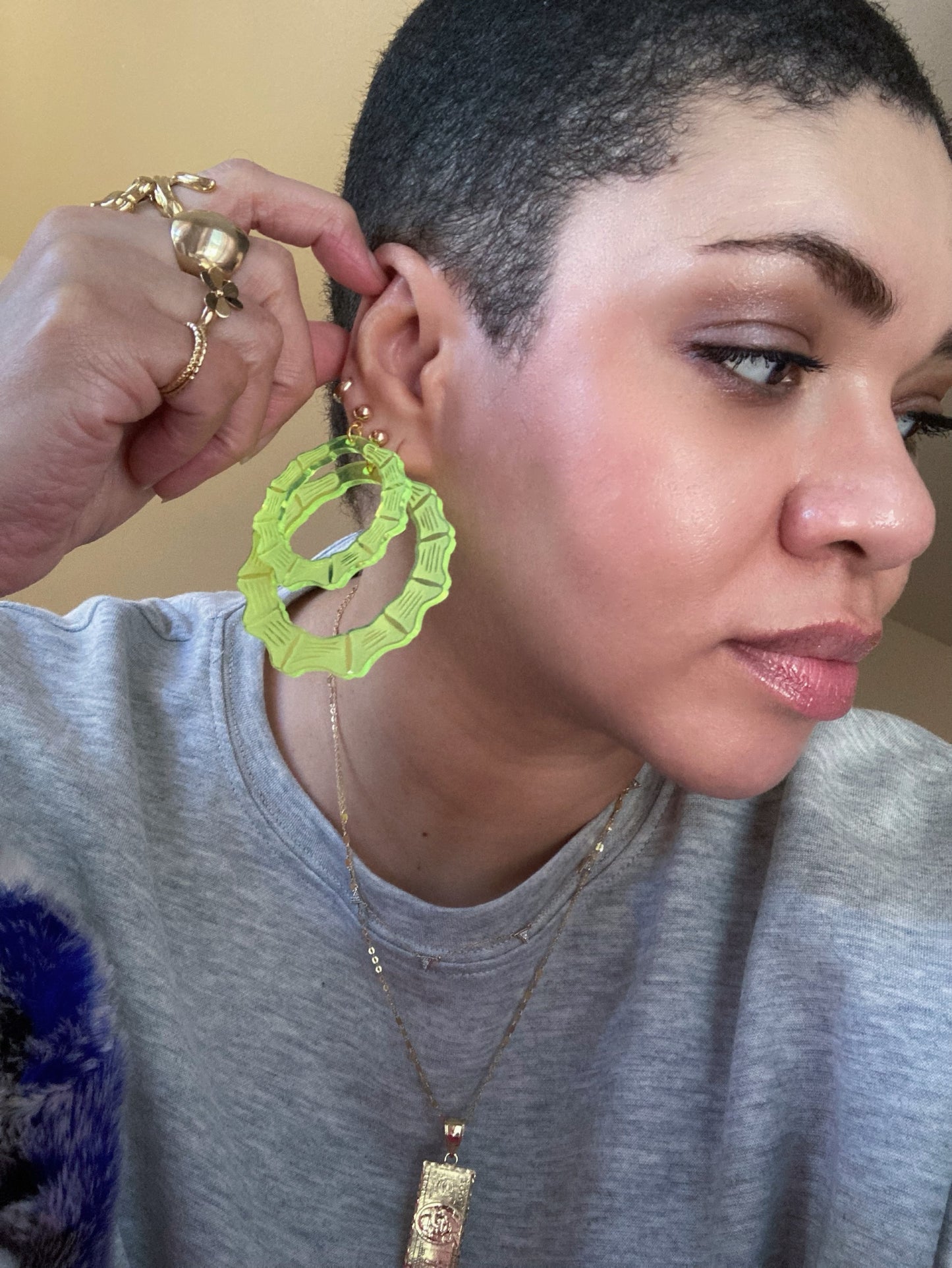 Neon Green Faux Knockers