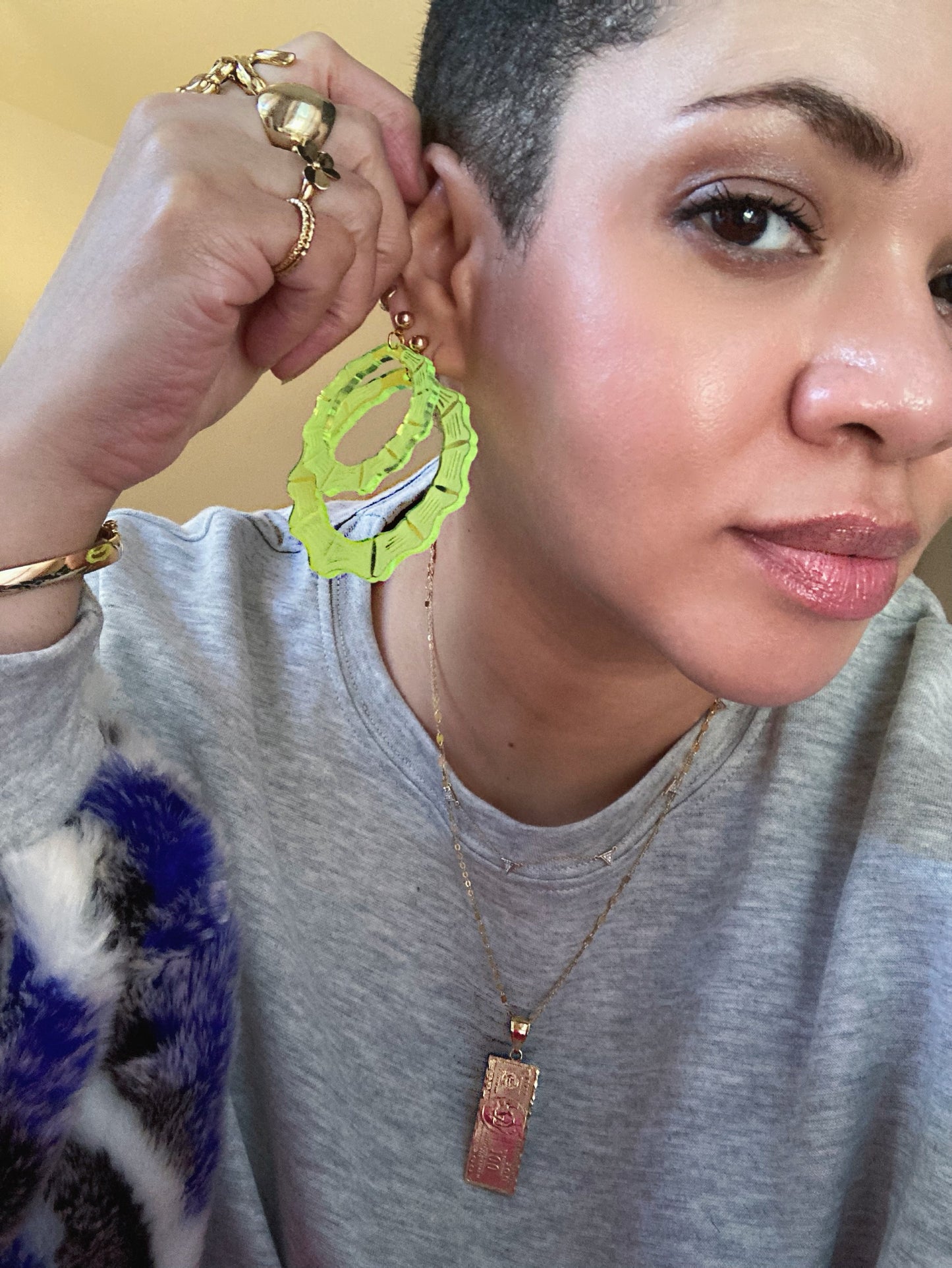 Neon Green Faux Knockers