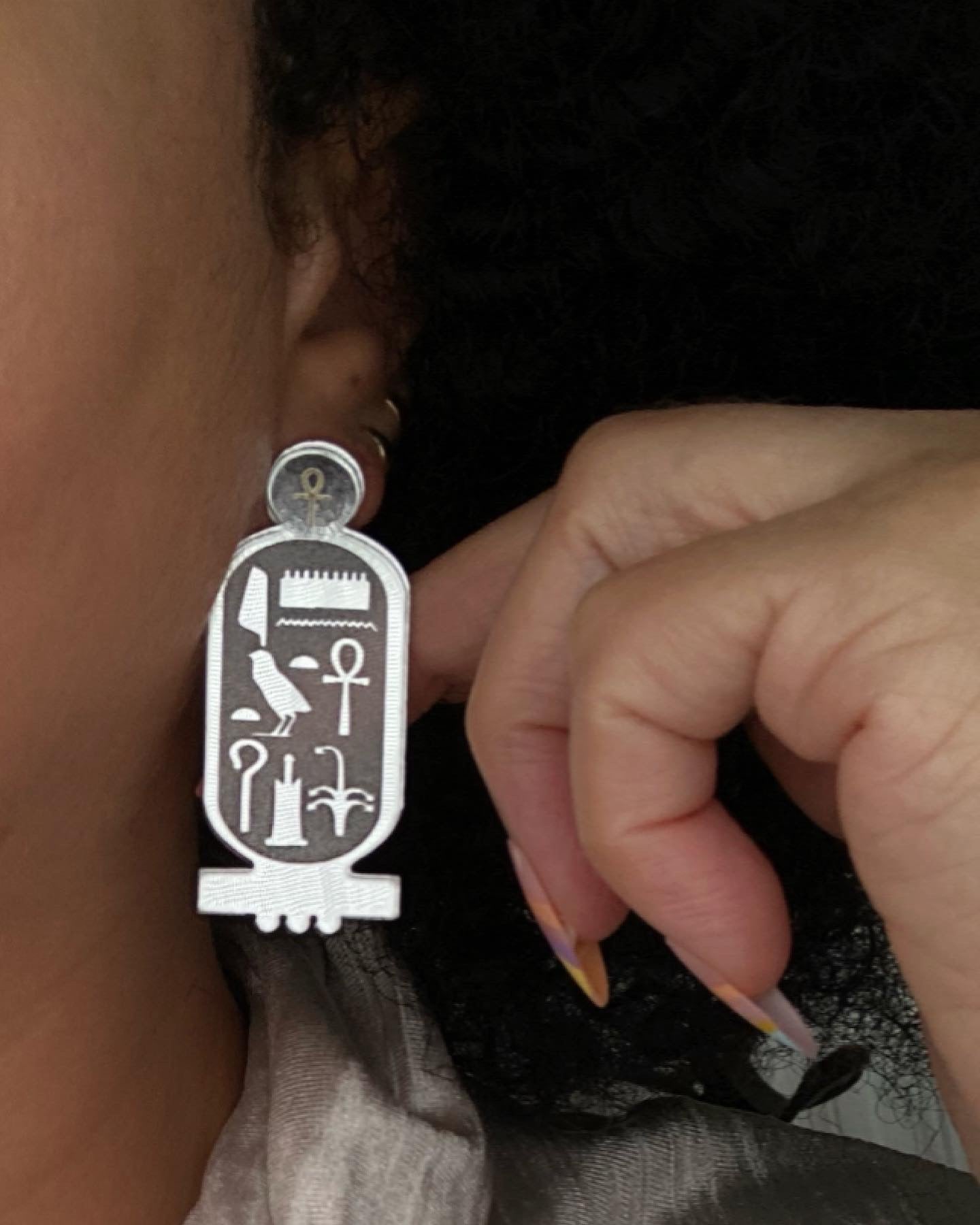 King Tut Cartouche studs or Pin