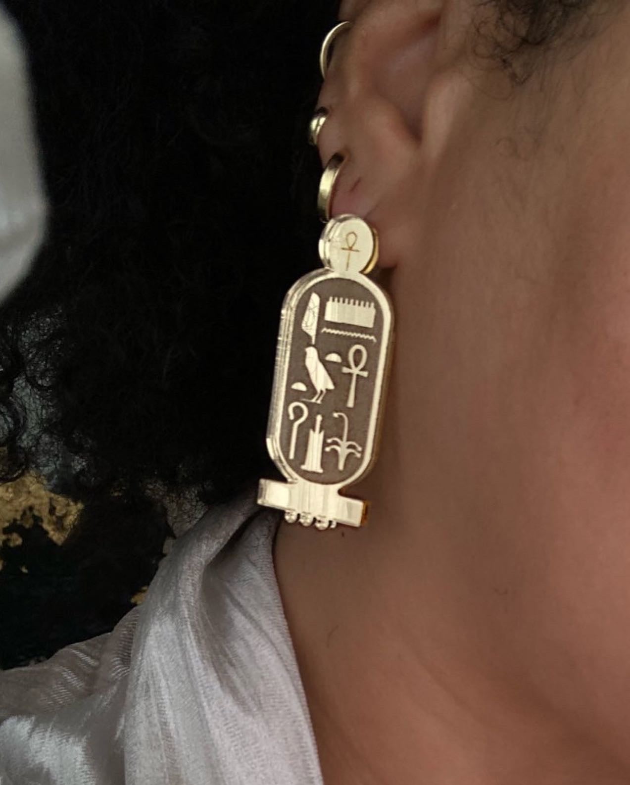 King Tut Cartouche studs or Pin