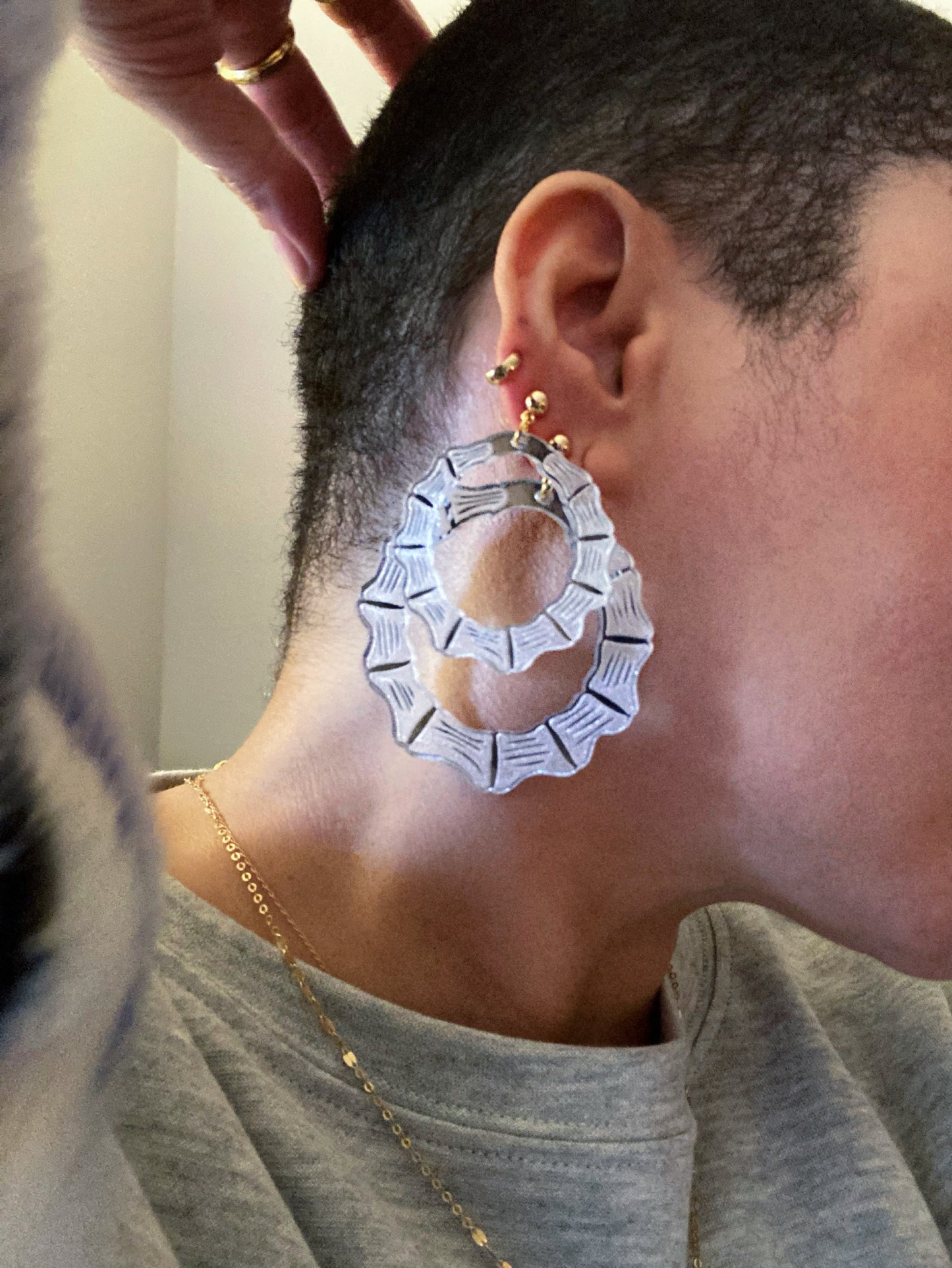 Silver Faux Knockers