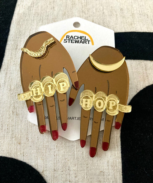Ladies First earrings & Pins