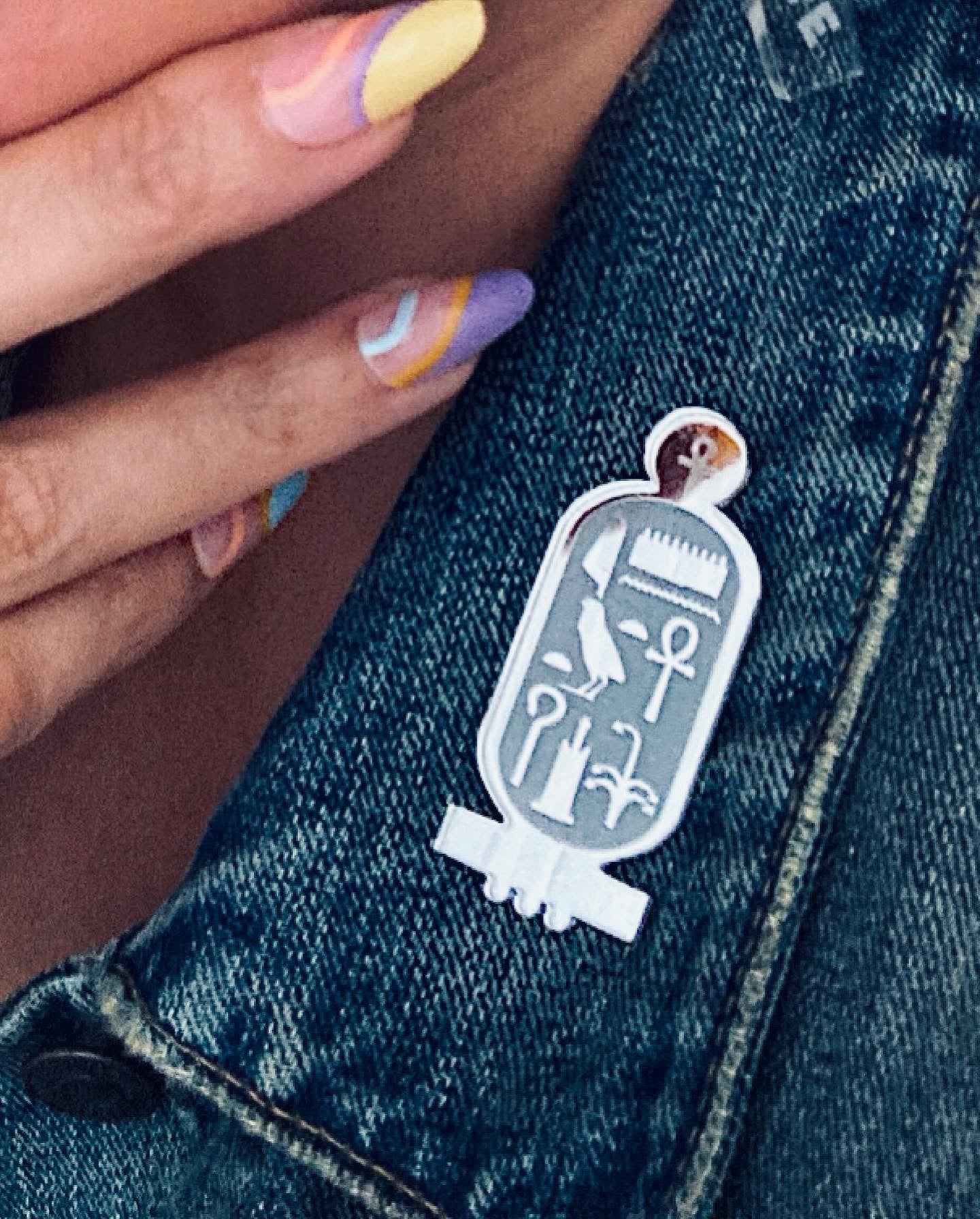 King Tut Cartouche studs or Pin