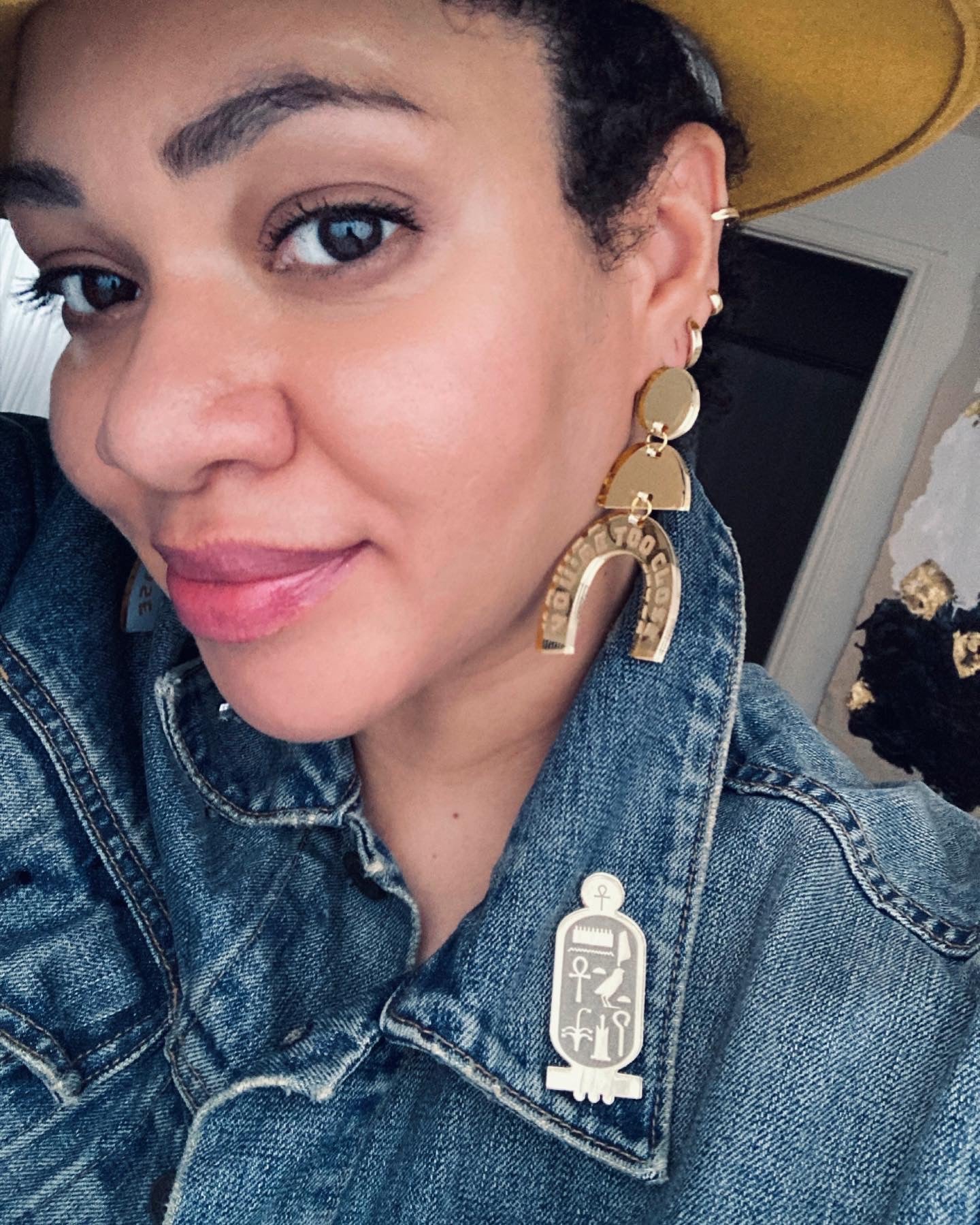 King Tut Cartouche studs or Pin
